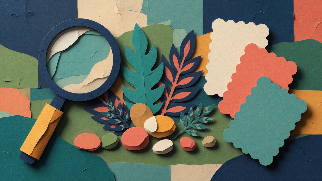 Paper-cut adults and learners collaborating at a table